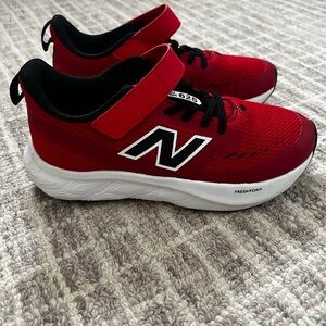 New Balance Kids Red and Black Sneakers